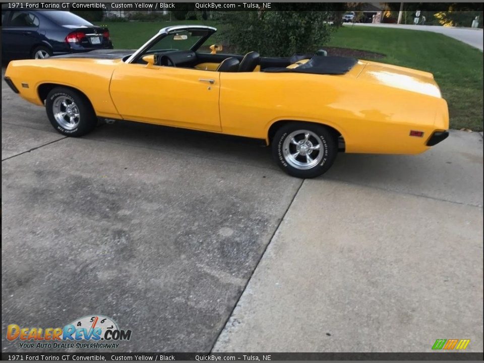 1971 Ford Torino GT Convertible Custom Yellow / Black Photo #4