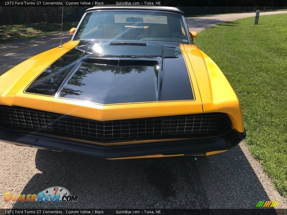 Custom Yellow 1971 Ford Torino GT Convertible Photo #7