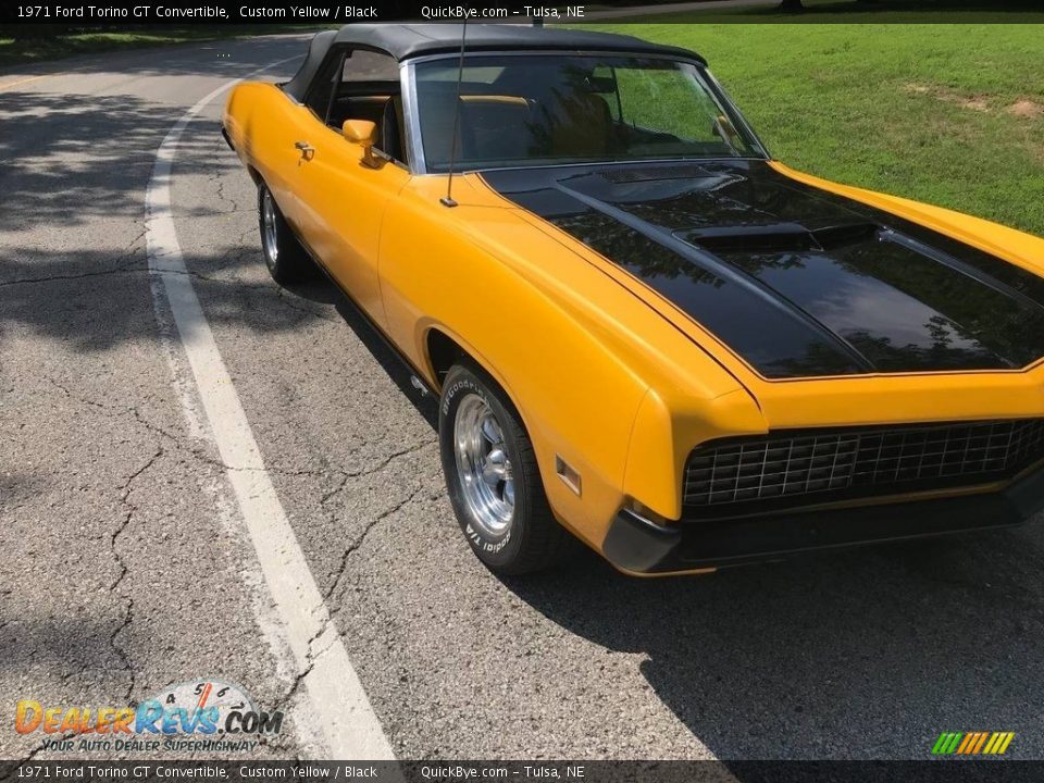 Custom Yellow 1971 Ford Torino GT Convertible Photo #8