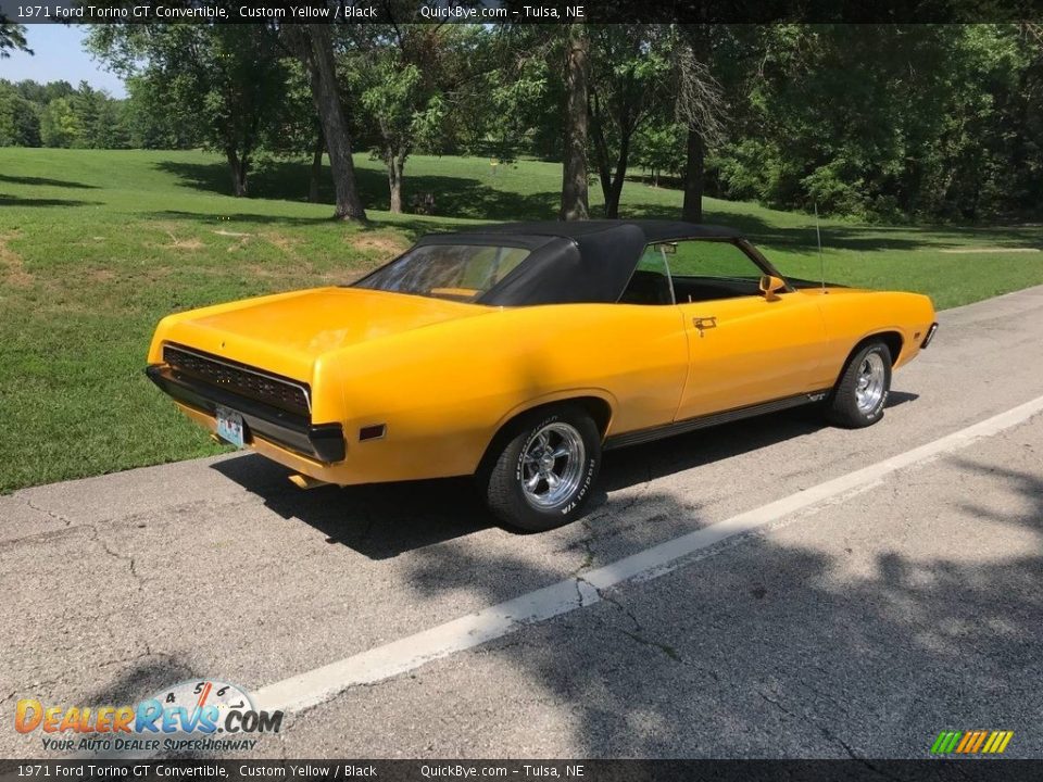 Custom Yellow 1971 Ford Torino GT Convertible Photo #9