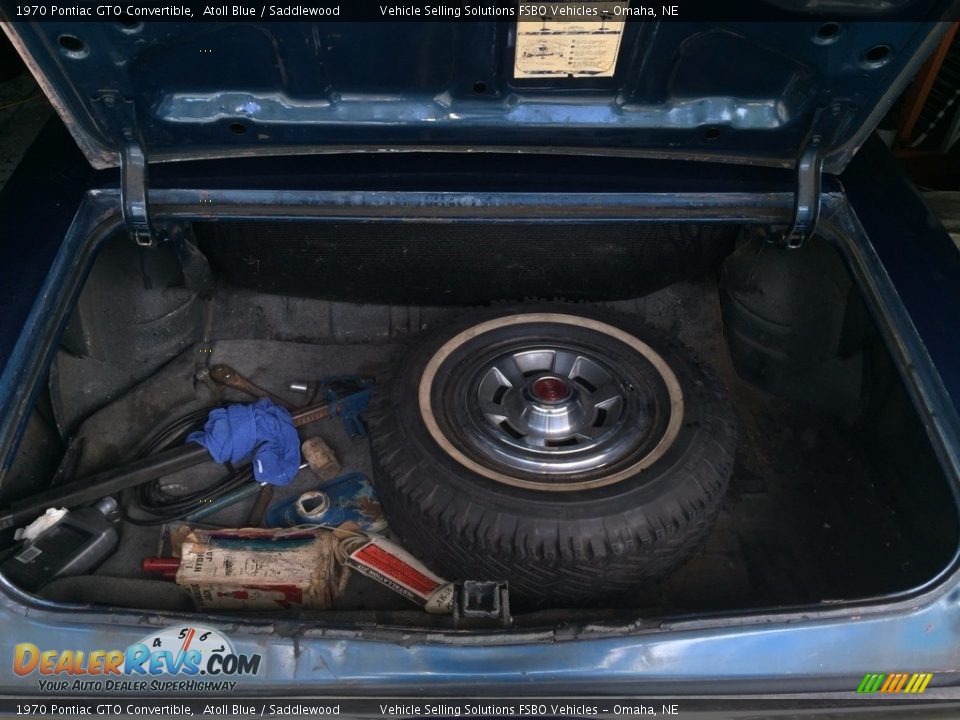 1970 Pontiac GTO Convertible Atoll Blue / Saddlewood Photo #29