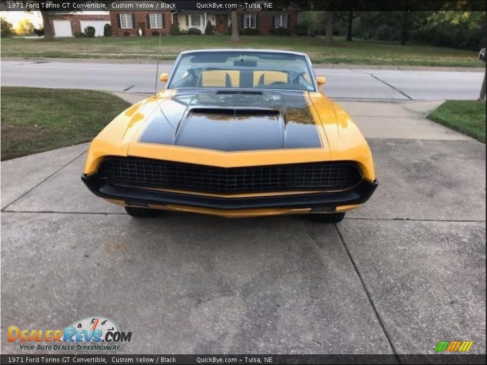 Custom Yellow 1971 Ford Torino GT Convertible Photo #25