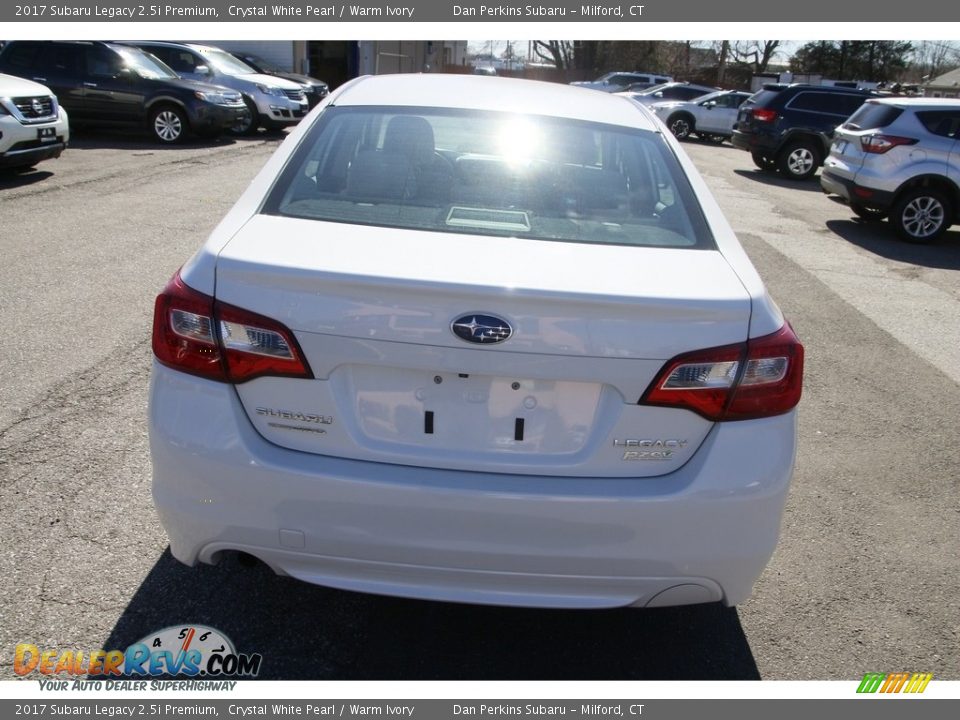 2017 Subaru Legacy 2.5i Premium Crystal White Pearl / Warm Ivory Photo #6