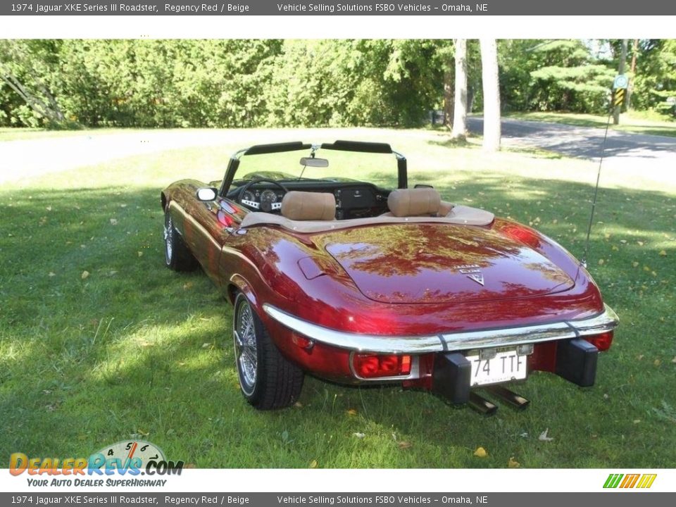 1974 Jaguar XKE Series III Roadster Regency Red / Beige Photo #3