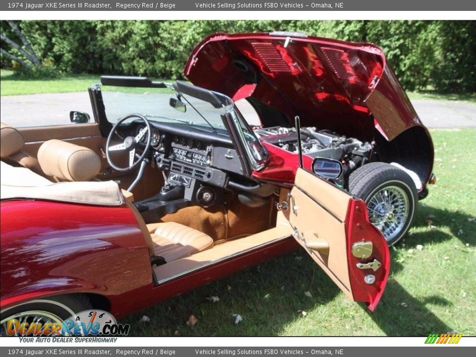 Beige Interior - 1974 Jaguar XKE Series III Roadster Photo #6