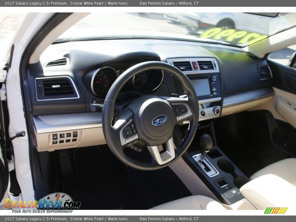 2017 Subaru Legacy 2.5i Premium Crystal White Pearl / Warm Ivory Photo #10
