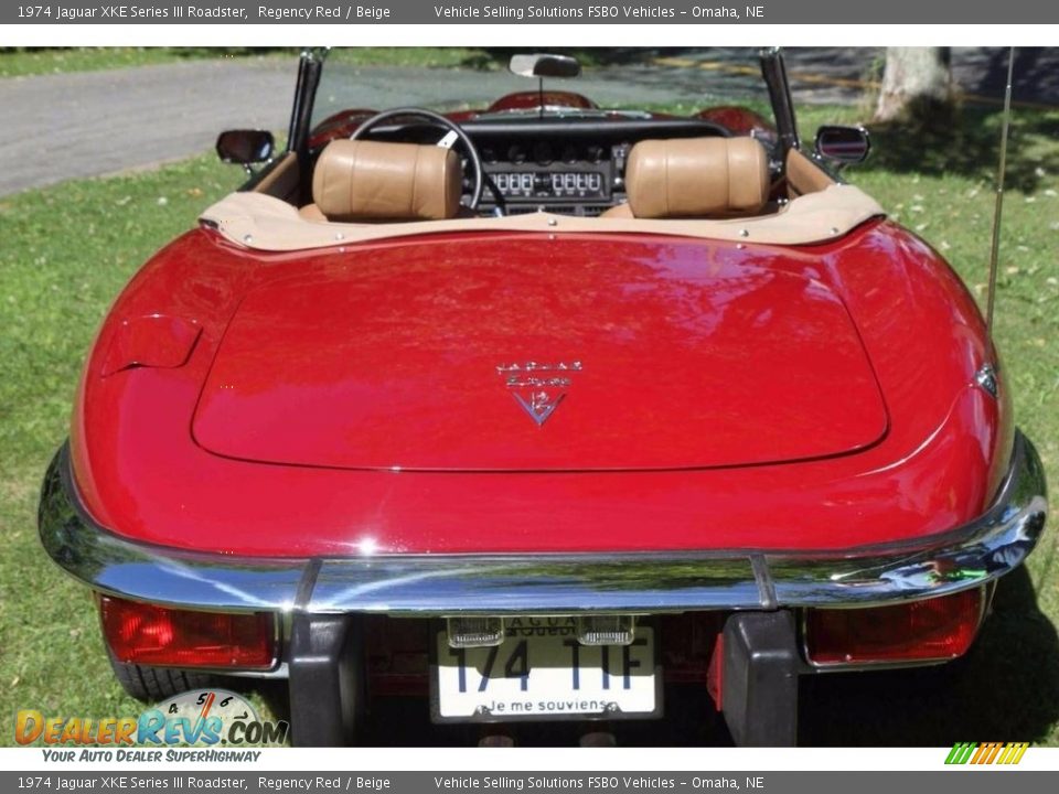 1974 Jaguar XKE Series III Roadster Regency Red / Beige Photo #8