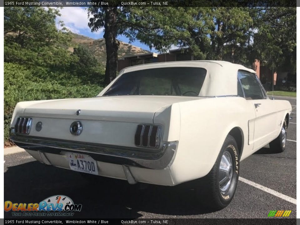 1965 Ford Mustang Convertible Wimbledon White / Blue Photo #3