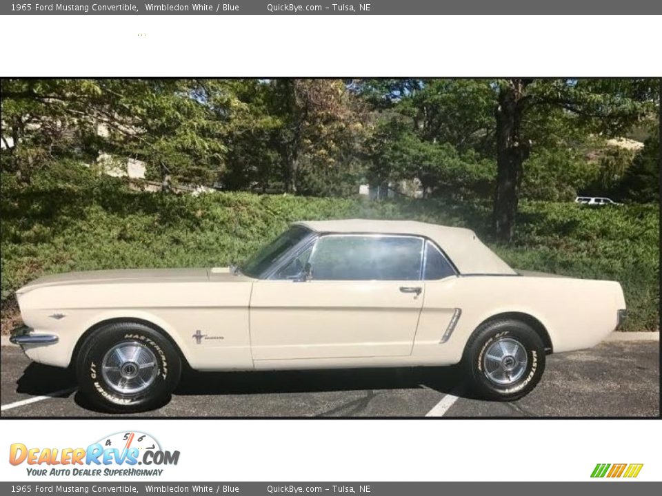 1965 Ford Mustang Convertible Wimbledon White / Blue Photo #4