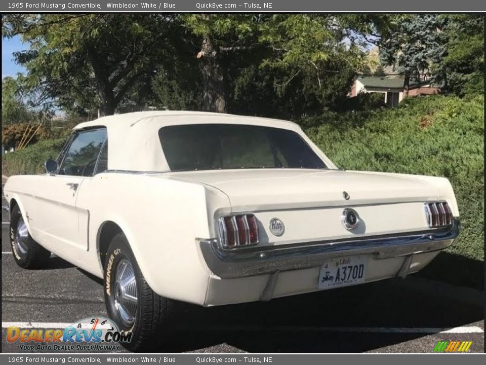 1965 Ford Mustang Convertible Wimbledon White / Blue Photo #5