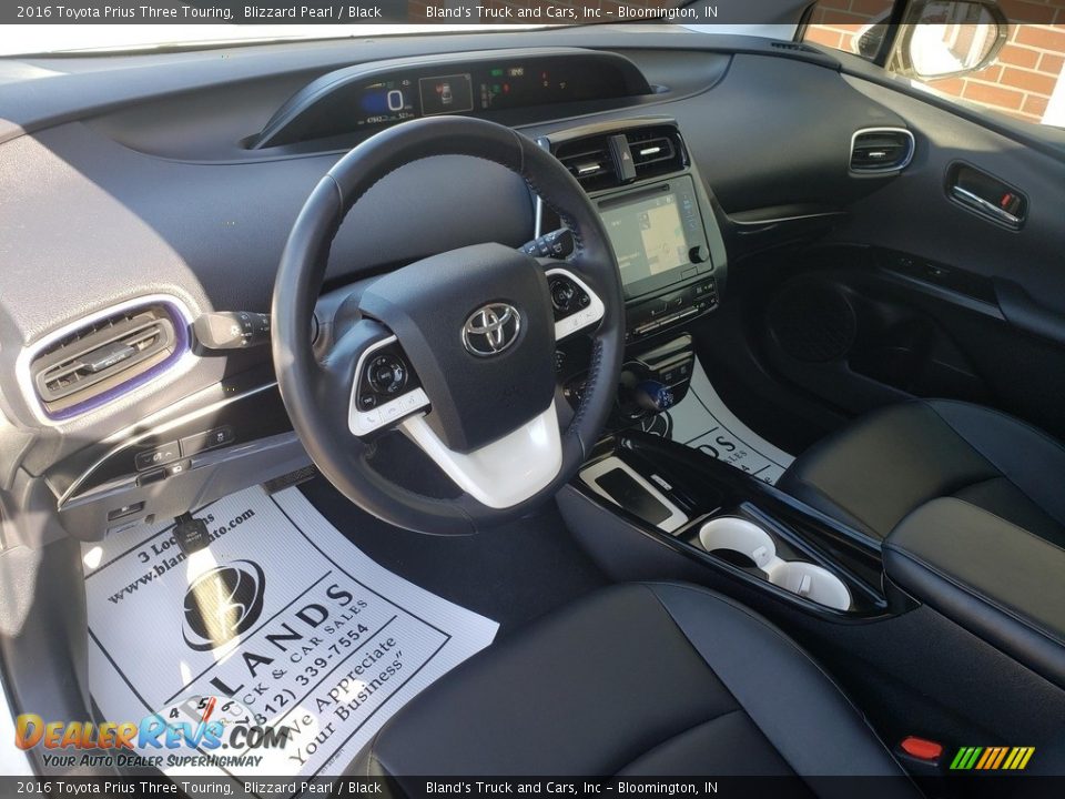 2016 Toyota Prius Three Touring Blizzard Pearl / Black Photo #5