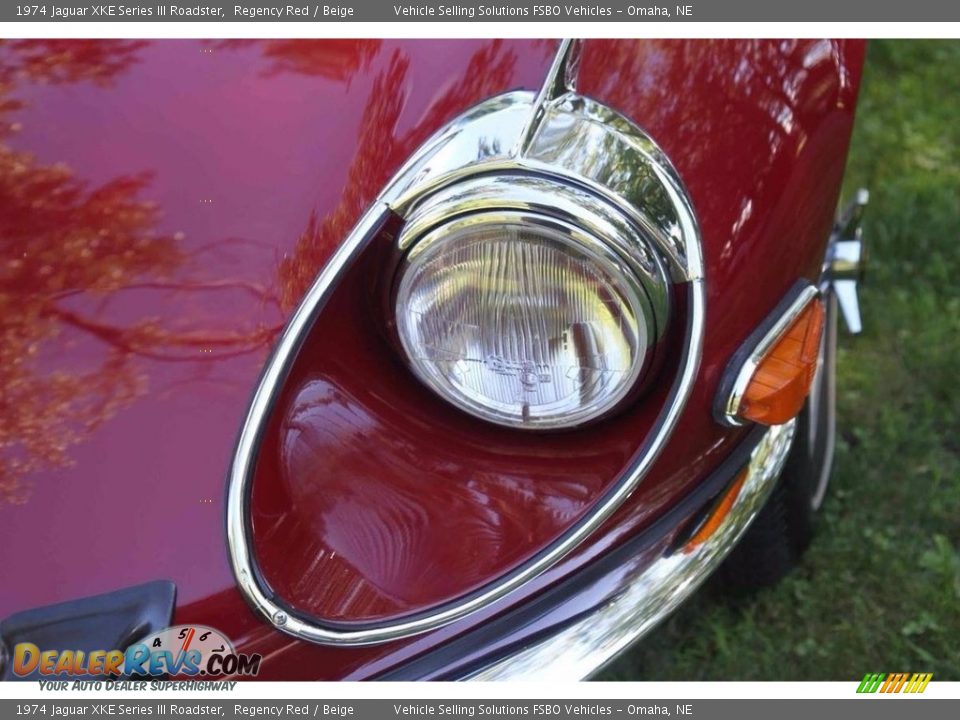 1974 Jaguar XKE Series III Roadster Regency Red / Beige Photo #19