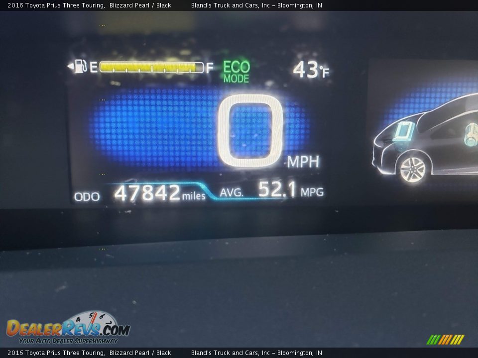 2016 Toyota Prius Three Touring Blizzard Pearl / Black Photo #11