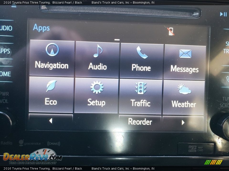 2016 Toyota Prius Three Touring Blizzard Pearl / Black Photo #15