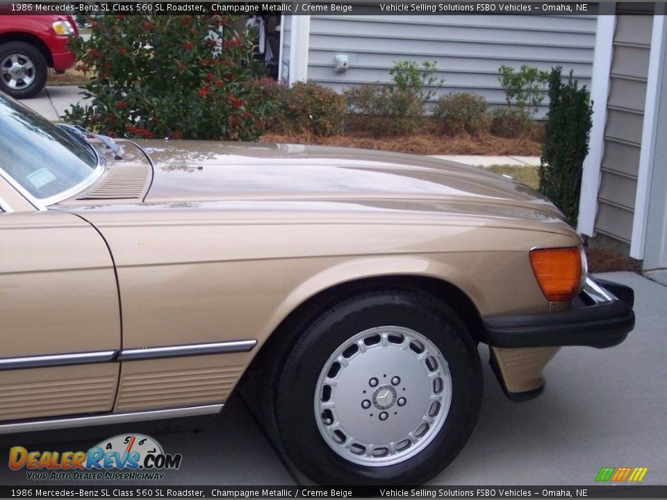 Champagne Metallic 1986 Mercedes-Benz SL Class 560 SL Roadster Photo #4