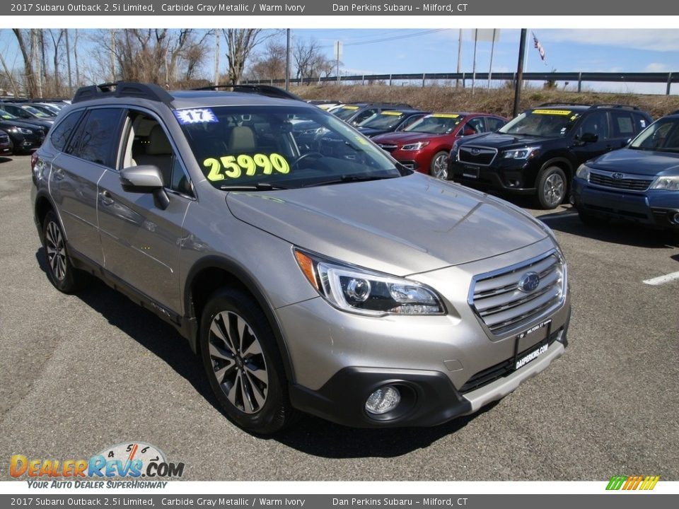 2017 Subaru Outback 2.5i Limited Carbide Gray Metallic / Warm Ivory Photo #3