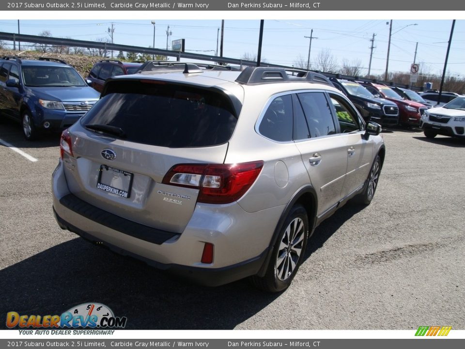 2017 Subaru Outback 2.5i Limited Carbide Gray Metallic / Warm Ivory Photo #5