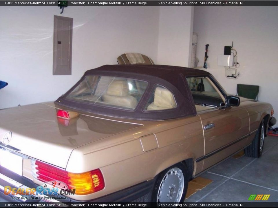 1986 Mercedes-Benz SL Class 560 SL Roadster Champagne Metallic / Creme Beige Photo #11