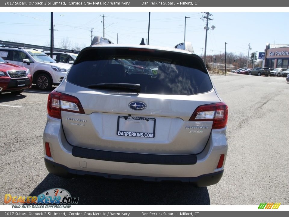 2017 Subaru Outback 2.5i Limited Carbide Gray Metallic / Warm Ivory Photo #6