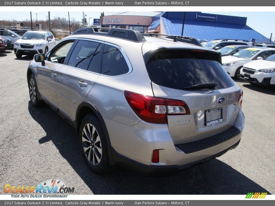 2017 Subaru Outback 2.5i Limited Carbide Gray Metallic / Warm Ivory Photo #7