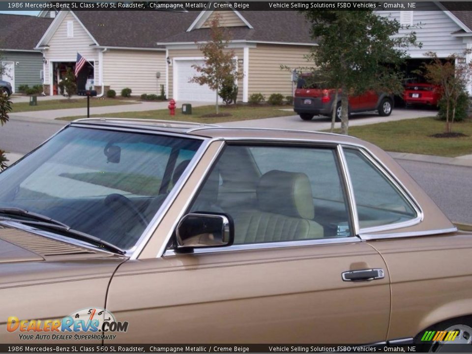 1986 Mercedes-Benz SL Class 560 SL Roadster Champagne Metallic / Creme Beige Photo #14