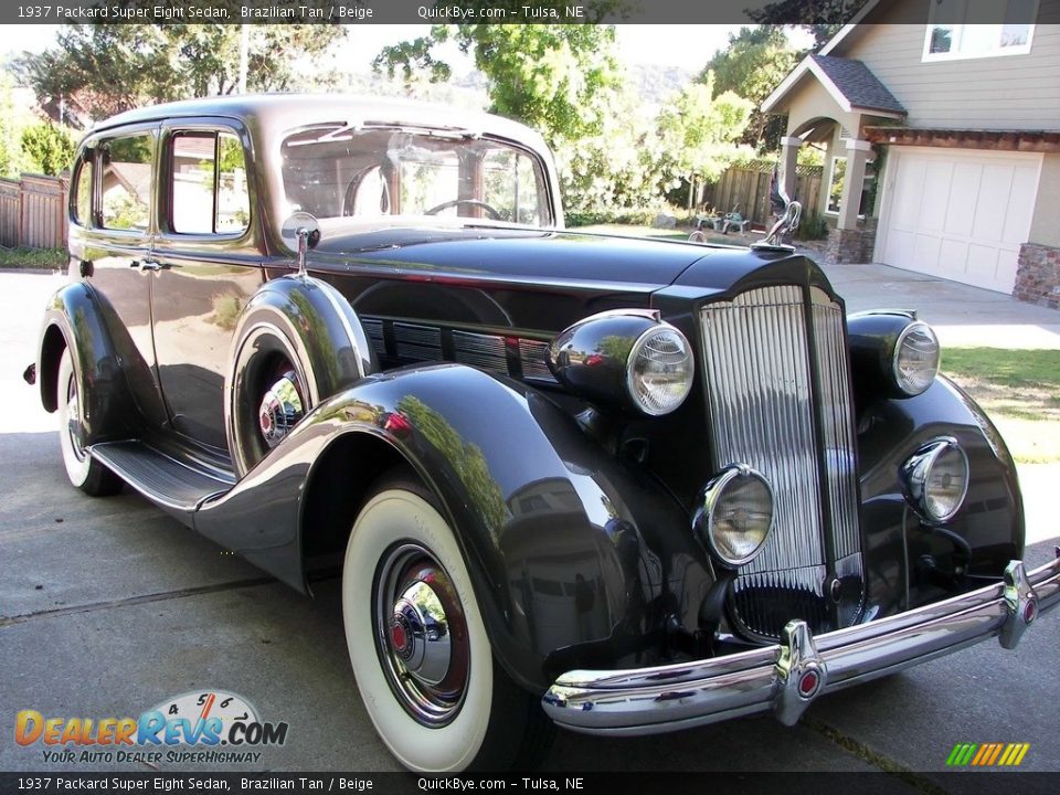 1937 Packard Super Eight Sedan Brazilian Tan / Beige Photo #4