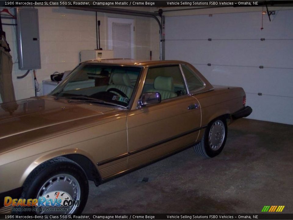 1986 Mercedes-Benz SL Class 560 SL Roadster Champagne Metallic / Creme Beige Photo #19