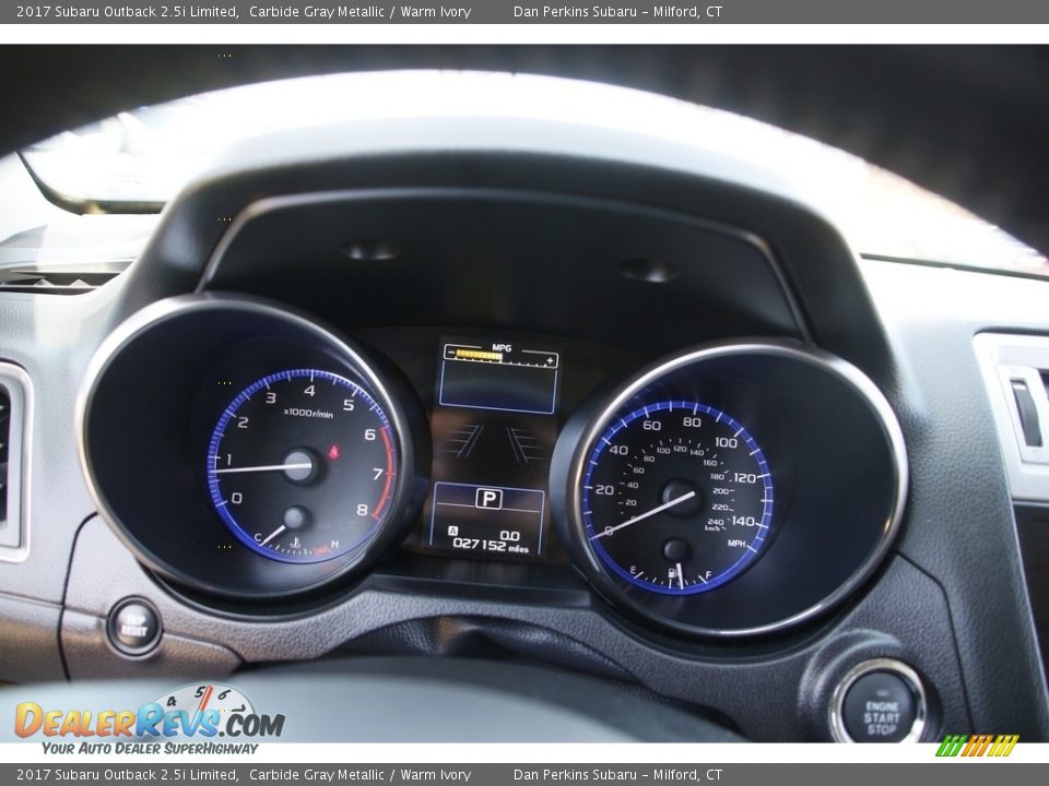 2017 Subaru Outback 2.5i Limited Carbide Gray Metallic / Warm Ivory Photo #18