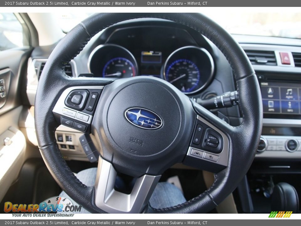 2017 Subaru Outback 2.5i Limited Carbide Gray Metallic / Warm Ivory Photo #19