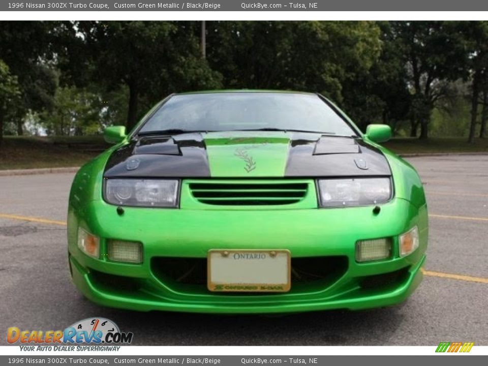 1996 Nissan 300ZX Turbo Coupe Custom Green Metallic / Black/Beige Photo #2