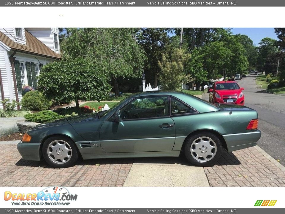 Brilliant Emerald Pearl 1993 Mercedes-Benz SL 600 Roadster Photo #4