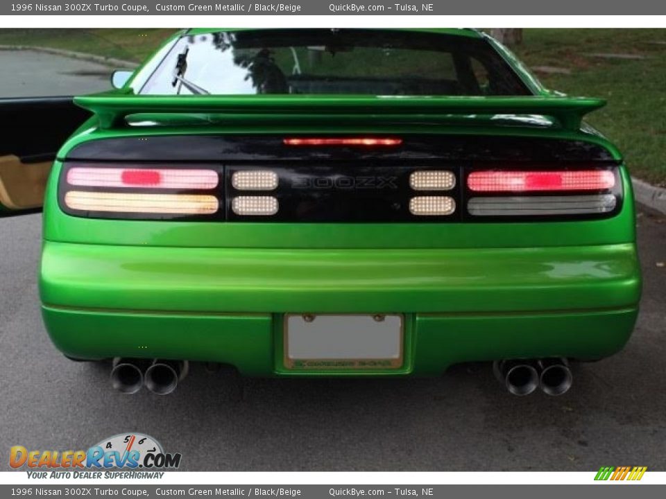 1996 Nissan 300ZX Turbo Coupe Custom Green Metallic / Black/Beige Photo #5