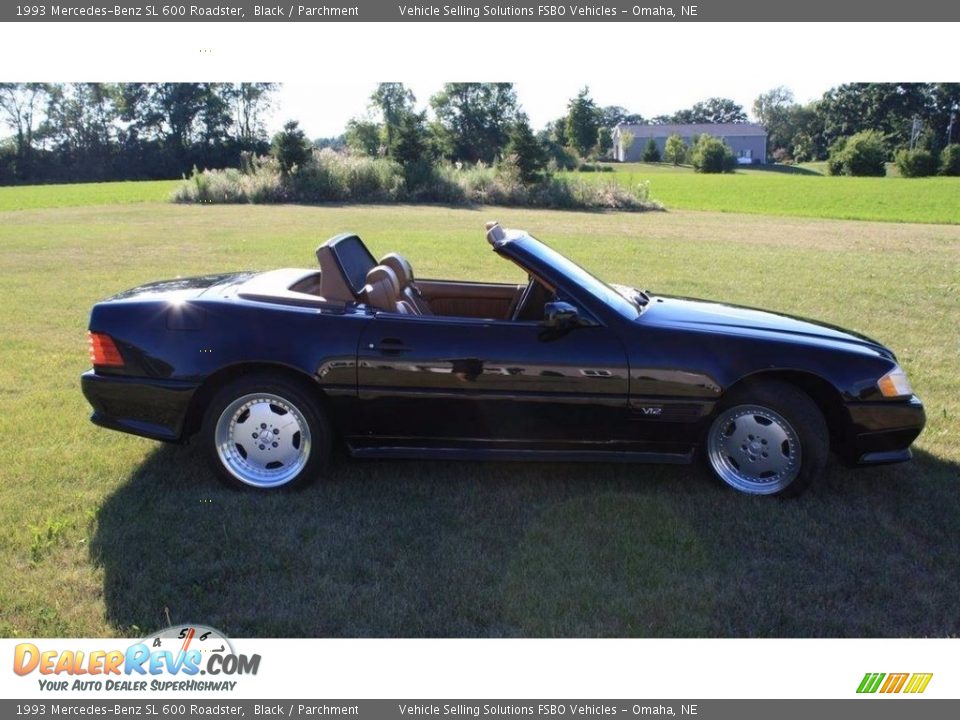 1993 Mercedes-Benz SL 600 Roadster Black / Parchment Photo #1