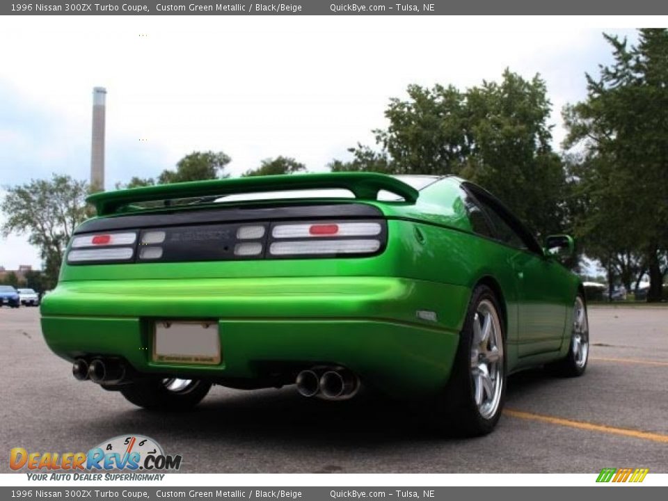 1996 Nissan 300ZX Turbo Coupe Custom Green Metallic / Black/Beige Photo #6