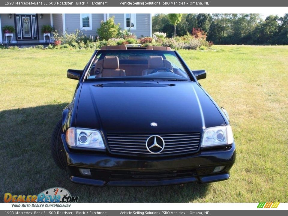 1993 Mercedes-Benz SL 600 Roadster Black / Parchment Photo #8