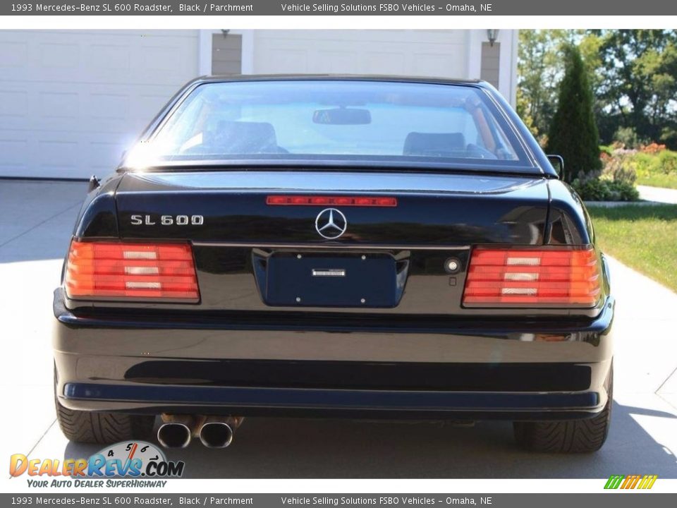 1993 Mercedes-Benz SL 600 Roadster Black / Parchment Photo #10