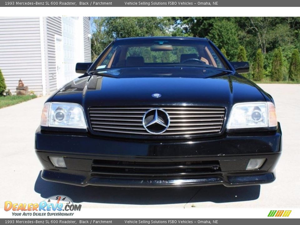 1993 Mercedes-Benz SL 600 Roadster Black / Parchment Photo #12