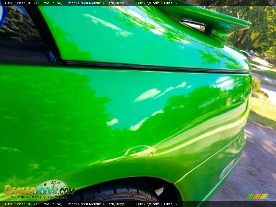 1996 Nissan 300ZX Turbo Coupe Custom Green Metallic / Black/Beige Photo #31