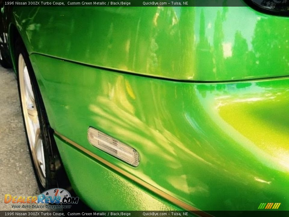1996 Nissan 300ZX Turbo Coupe Custom Green Metallic / Black/Beige Photo #32