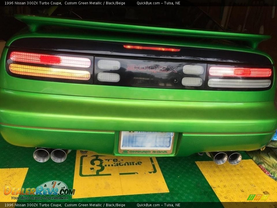 1996 Nissan 300ZX Turbo Coupe Custom Green Metallic / Black/Beige Photo #34