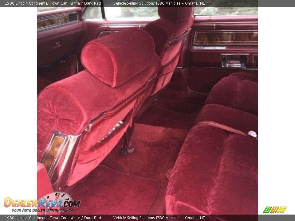 Rear Seat of 1980 Lincoln Continental Town Car Photo #5