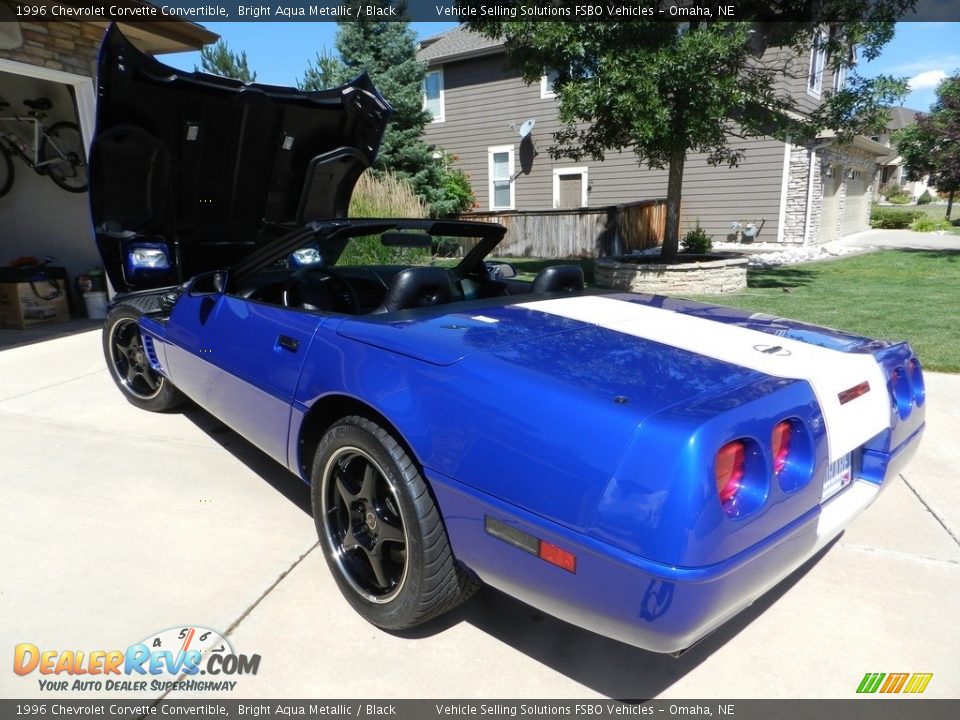 1996 Chevrolet Corvette Convertible Bright Aqua Metallic / Black Photo #3