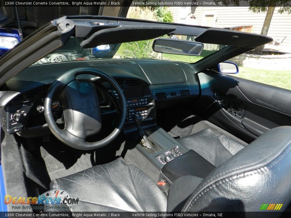 1996 Chevrolet Corvette Convertible Bright Aqua Metallic / Black Photo #4