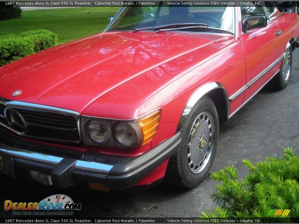 1987 Mercedes-Benz SL Class 560 SL Roadster Cabernet Red Metallic / Palomino Photo #1