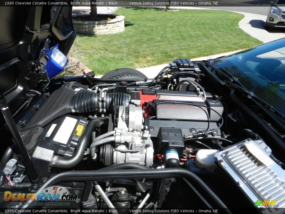 1996 Chevrolet Corvette Convertible Bright Aqua Metallic / Black Photo #5