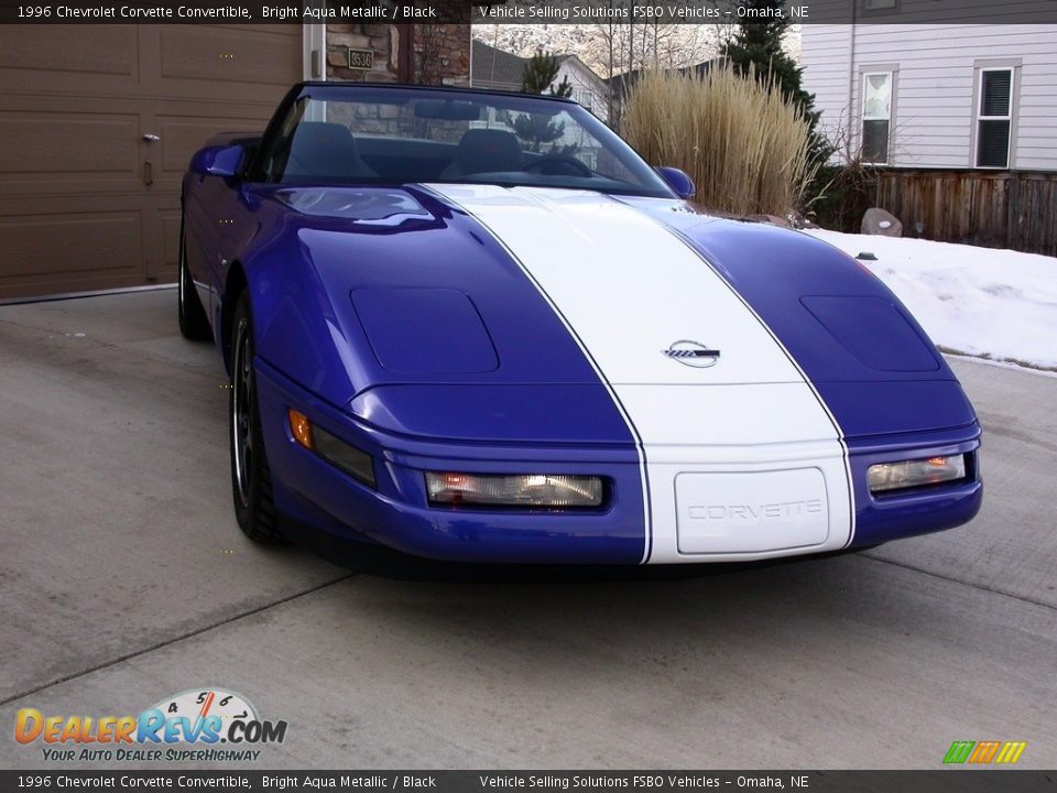 1996 Chevrolet Corvette Convertible Bright Aqua Metallic / Black Photo #7