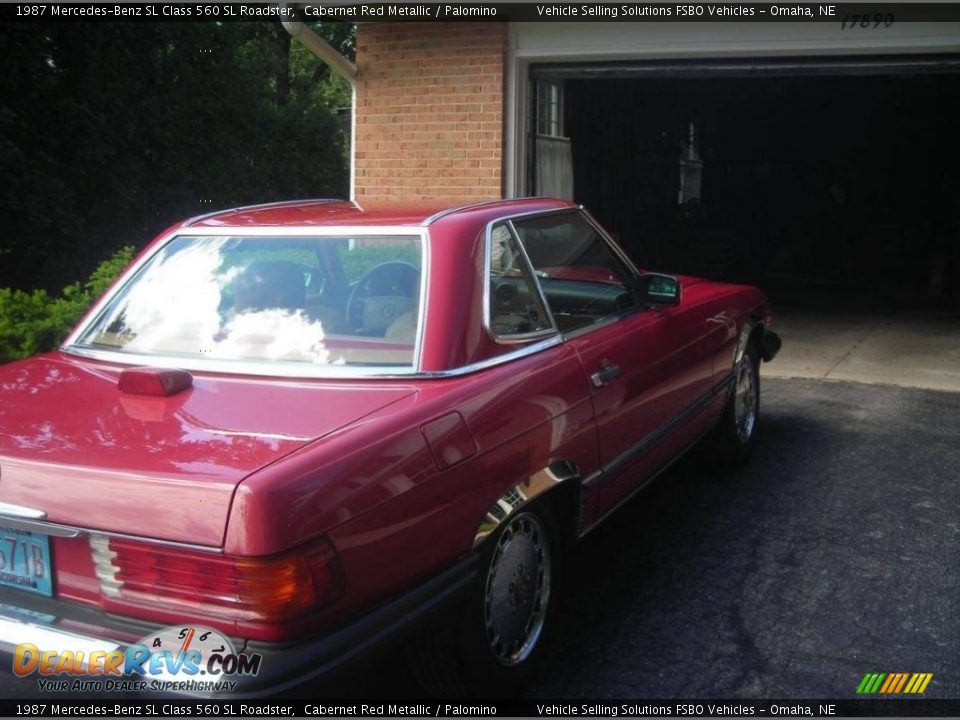 1987 Mercedes-Benz SL Class 560 SL Roadster Cabernet Red Metallic / Palomino Photo #6