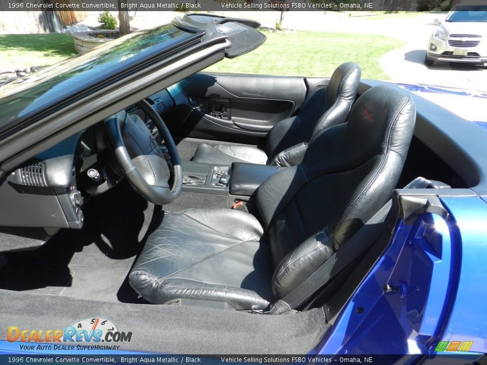 1996 Chevrolet Corvette Convertible Bright Aqua Metallic / Black Photo #11