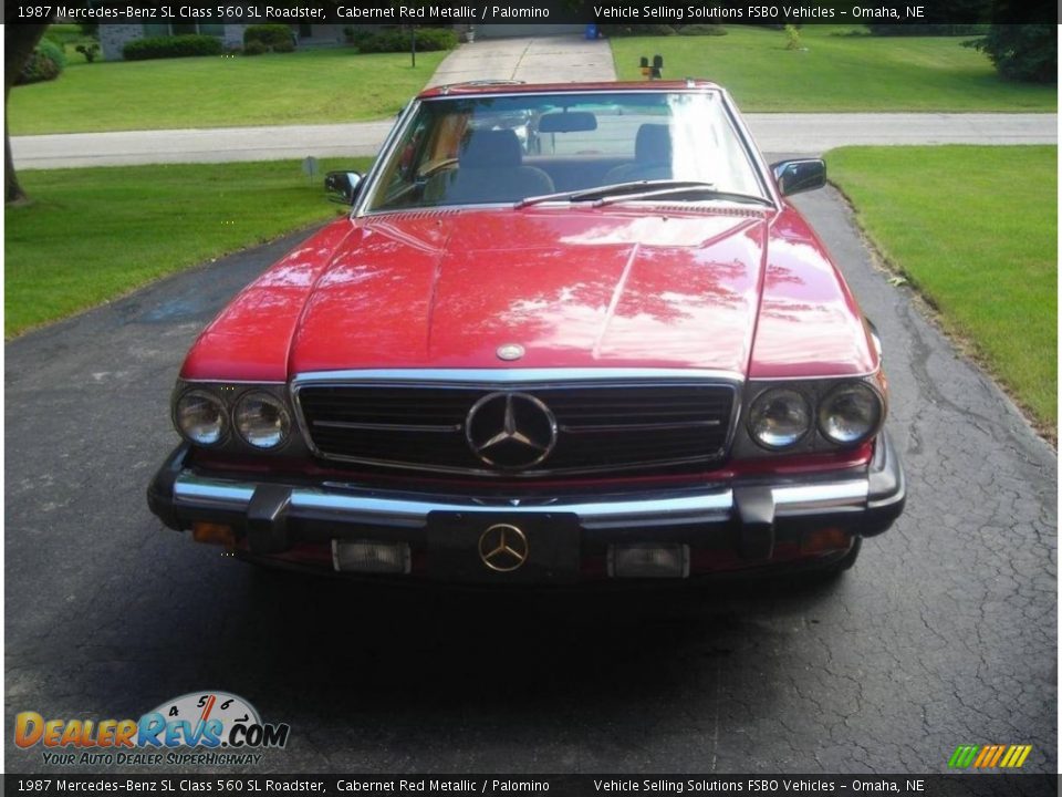 1987 Mercedes-Benz SL Class 560 SL Roadster Cabernet Red Metallic / Palomino Photo #9