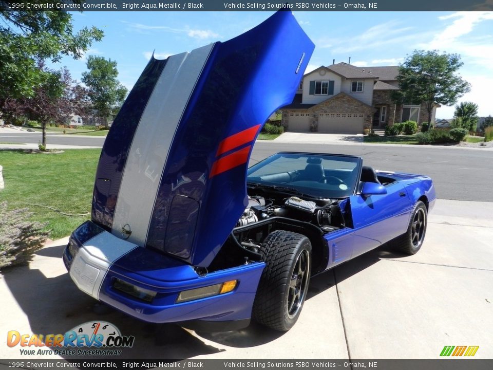 1996 Chevrolet Corvette Convertible Bright Aqua Metallic / Black Photo #13